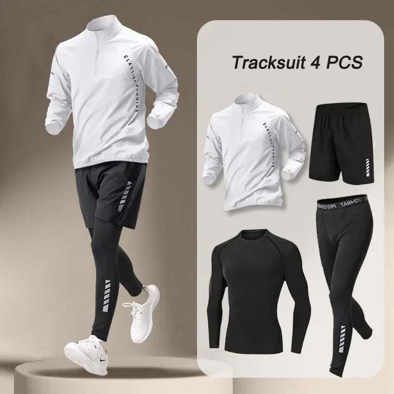 Conjunto de jaqueta e calça esportiva