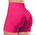 Shorts cintura alta para mulheres, Shorts  de corrida e fitness moderna, leggings de cor sólida, Shorts elásticos.