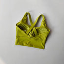 Sutiã esportivo feminino de alta intensidade e à prova de choque, tudo-em-um, para corrida, ioga e fitness. Top profissional para todas as estações.