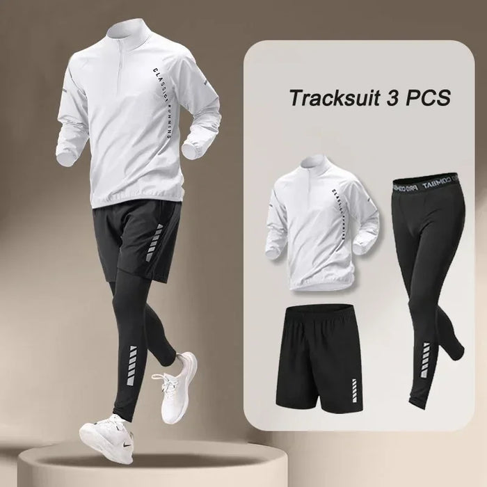 Conjunto de jaqueta e calça esportiva