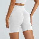 Shorts cintura alta para mulheres, Shorts  de corrida e fitness moderna, leggings de cor sólida, Shorts elásticos.