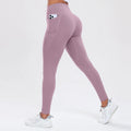 Calça legging esportiva feminina de ioga com bolsos, modeladora de bumbum e com controle abdominal, cintura alta, ideal para academia e atividades físicas.