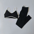 Conjunto Esportivo Feminino de 2 Peças: Calça Push-Up com Costas Vazadas, Top de Ginástica Fitness, Legging de Cintura Alta para Treino, Calça Legging Sem Costura.