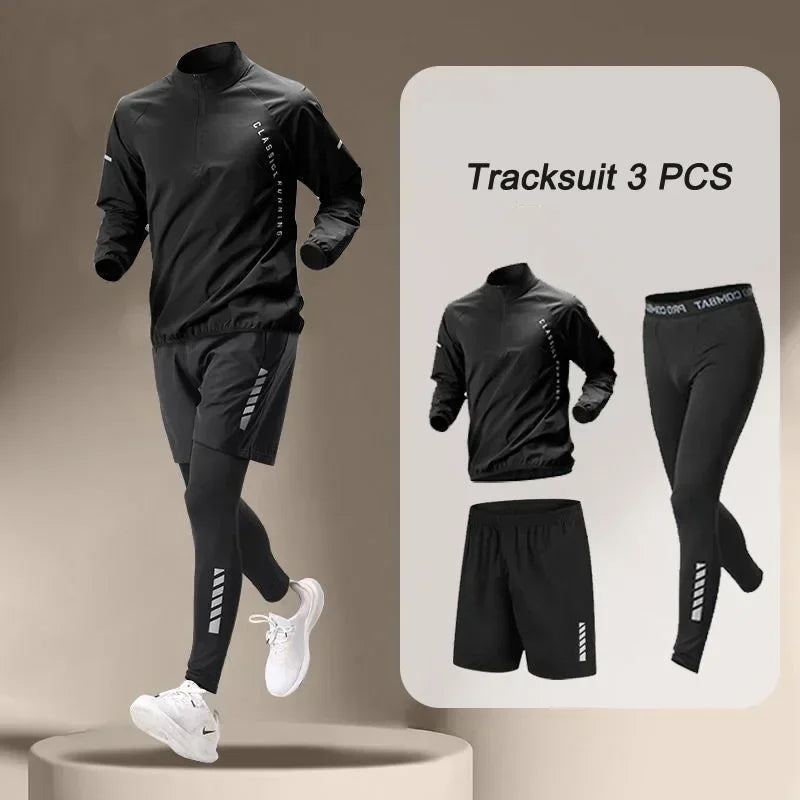 Conjunto de jaqueta e calça esportiva