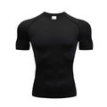 Conjunto de compressão masculino para fitness e atividades físicas - Conjunto de shorts de manga curta com estampa de anime, secagem rápida e camada dupla para o verão. Ideal para corrida e exercícios.