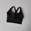 Sutiã esportivo feminino de alta intensidade e à prova de choque, tudo-em-um, para corrida, ioga e fitness. Top profissional para todas as estações.