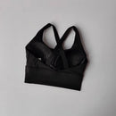 Sutiã esportivo feminino de alta intensidade e à prova de choque, tudo-em-um, para corrida, ioga e fitness. Top profissional para todas as estações.