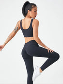 Calça comprida Fitness feminina, cintura alta, secagem rápida, modeladora de quadril, justa, ideal para corrida, exercícios e treino